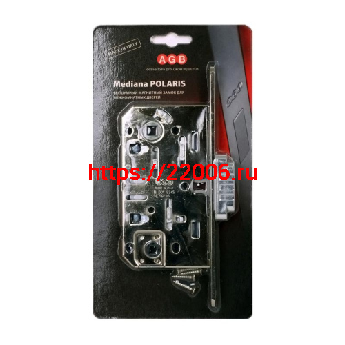 B06102.50.06.567 AGB (АГБ) Защелка врезная WC (никель) с отв. пл. B02402.05.06 MEDIANA POLARIS фото 3 B06102.50.06.567 AGB (АГБ) Защелка врезная WC (никель) с отв. пл. B02402.05.06 MEDIANA POLARIS фото 3