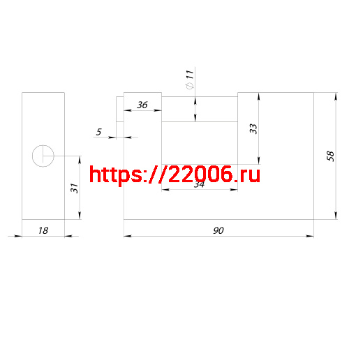 Замок Punto (Пунто) навесной PK-1690 3 key англ. фото 2 Замок Punto (Пунто) навесной PK-1690 3 key англ. фото 2