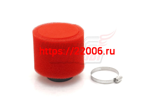 Фильтр воздушный нулевого сопротивления поролон ЦИЛИНДР D=42мм 0° Фильтр воздушный нулевого сопротивления поролон ЦИЛИНДР D=42мм 0°