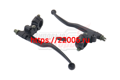 Ручки Иж металл. тормоза/сцепления с кронштейнами, с натяж.троса (пара) (в кор. 50 пар.) Ручки Иж металл. тормоза/сцепления с кронштейнами, с натяж.троса (пара) (в кор. 50 пар.)