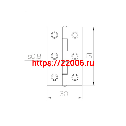 Петля Ajax (Аякс) карточная универсальная LM/IN30x50x1U ZN цинк (2 шт) фото 2 Петля Ajax (Аякс) карточная универсальная LM/IN30x50x1U ZN цинк (2 шт) фото 2