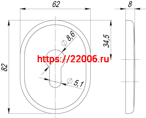 Декоративная накладка Armadillo (Армадилло) на цилиндр ET-DEC (ATC Protector 1) GP-2 Золото фото 2