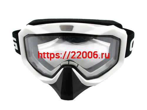 Очки VO-3000 оправа белая линза двойная прозрачная с защитой носа Очки VO-3000 оправа белая линза двойная прозрачная с защитой носа