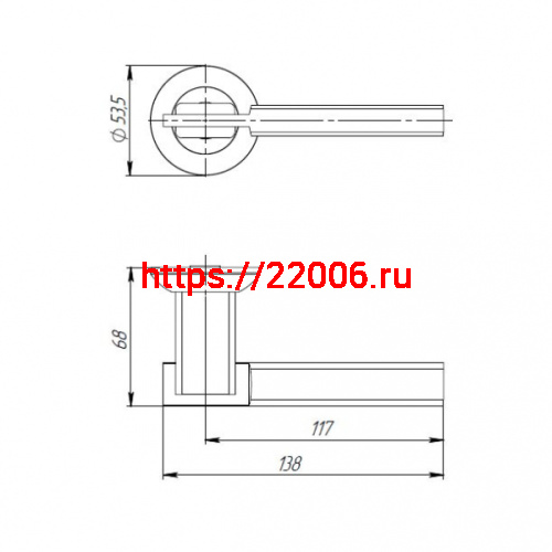 Ручка Punto (Пунто) раздельная CITY TL SG/CP-4 матовое золото/хром фото 2 Ручка Punto (Пунто) раздельная CITY TL SG/CP-4 матовое золото/хром фото 2