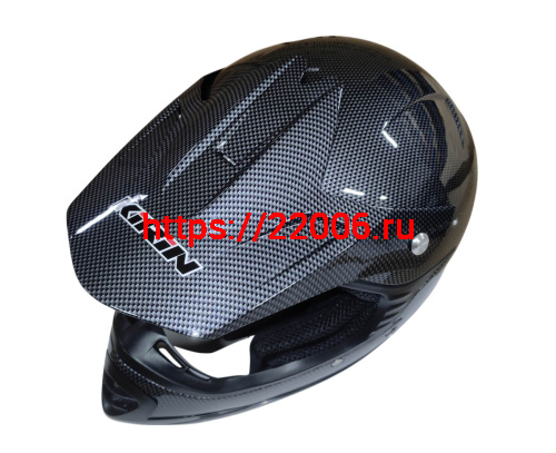 Шлем кроссовый KIRIN QL-B07, карбон, синий, размер L фото 3 Шлем кроссовый KIRIN QL-B07, карбон, синий, размер L фото 3