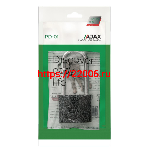 Замок Ajax (Аякс) навесной PD-0150-L (PD-01-50-L) 3 key англ. фото 2