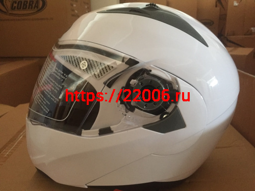 Шлем модуляр COBRA JK105, белый(3), с очками, размеры L фото 2 Шлем модуляр COBRA JK105, белый(3), с очками, размеры L фото 2