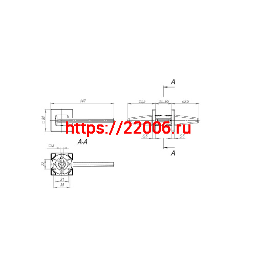 Ручка Fuaro (Фуаро) раздельная K.SL52.PRIME (PRIME SL) SSG-39 сатинированное золото фото 2 Ручка Fuaro (Фуаро) раздельная K.SL52.PRIME (PRIME SL) SSG-39 сатинированное золото фото 2