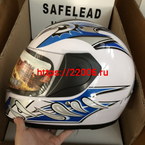 Шлем интеграл "Safelead" HF-150 NEW белый (BG), бургунди (DT), черный (Q30), размер S фото 2