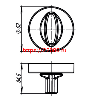Ручка Armadillo (Армадилло) поворотная BK6.R.URB52 (WC-BOLT BK6/URB) АВ-7 бронза фото 3 Ручка Armadillo (Армадилло) поворотная BK6.R.URB52 (WC-BOLT BK6/URB) АВ-7 бронза фото 3