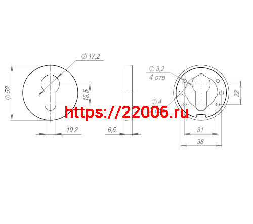 Накладка Fuaro (Фуаро) на цилиндр ESC.C.RLR/R.486 GR-23 графит (1 шт.) фото 3 Накладка Fuaro (Фуаро) на цилиндр ESC.C.RLR/R.486 GR-23 графит (1 шт.) фото 3