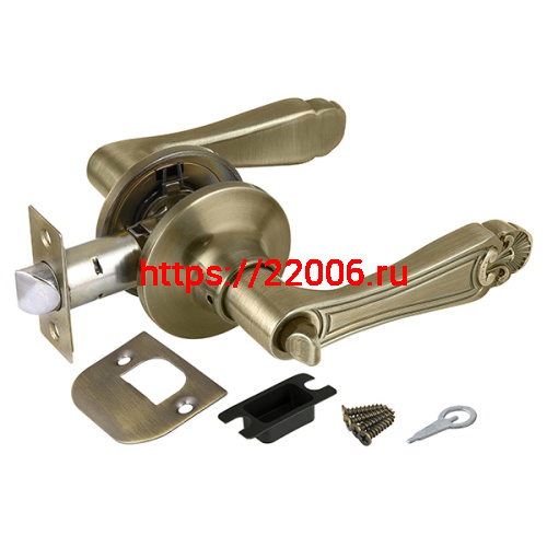 Ручка Punto (Пунто) защелка DK637 AB-BK (6037 AB-B) (фик.) бронза