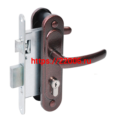 Замок Absolyute (Абсолют) врезной цилиндровый с защёлкой в комплекте с ручкой ЗВ4.2-08 (медь антик), 4 кл. Замок Absolyute (Абсолют) врезной цилиндровый с защёлкой в комплекте с ручкой ЗВ4.2-08 (медь антик), 4 кл.