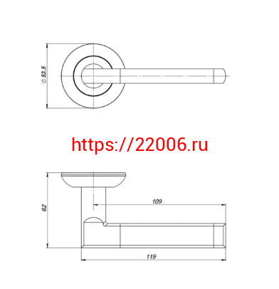 Ручка Punto (Пунто) раздельная AXIS ZR/HD BL-24 черный фото 2 Ручка Punto (Пунто) раздельная AXIS ZR/HD BL-24 черный фото 2