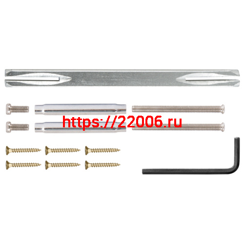 Ручка Punto (Пунто) раздельная R.TL54.LOGICA (LOGICA TL) 140mm SN/CP-3 матовый никель/хром фото 3