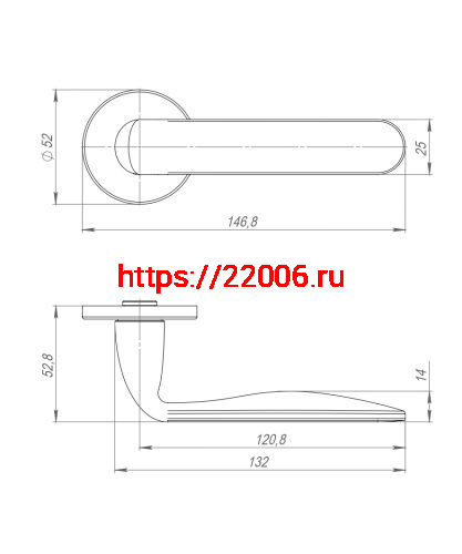 Ручка Punto (Пунто) раздельная R.ARC.R52.EXTRA BL-24 черный ТРОСИК фото 4 Ручка Punto (Пунто) раздельная R.ARC.R52.EXTRA BL-24 черный ТРОСИК фото 4