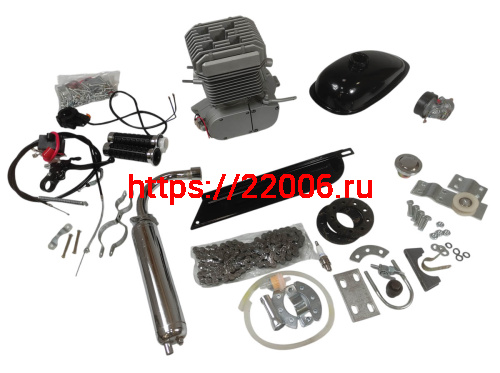 Двигатель веломотор 110-52 (КОМПЛЕКТ для установки) Двигатель веломотор 110-52 (КОМПЛЕКТ для установки)
