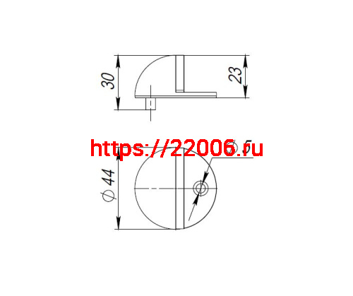 Упор Punto (Пунто) дверной напольный DFIX/F50 (DS PF-50 ) GR-23 графит фото 3