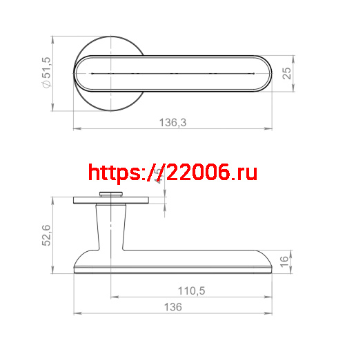 Ручка Armadillo (Армадилло) раздельная R.YM.FRAPPE MWSC-33 итальянский тисненый фото 3