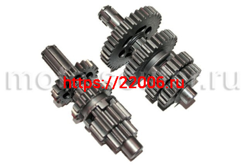 Валы КПП в сборе двигателя 139FMB 50-110 сс d-13.5 mm под роликовый подшипник Валы КПП в сборе двигателя 139FMB 50-110 сс d-13.5 mm под роликовый подшипник