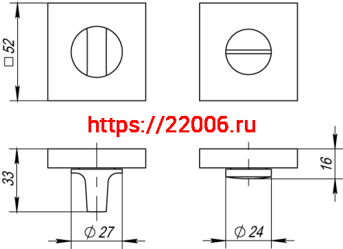 Ручка Fuaro (Фуаро) поворотная BK6.K.DM51 (BK6 DM) SN/CP-3 матовый никель/хром фото 3 Ручка Fuaro (Фуаро) поворотная BK6.K.DM51 (BK6 DM) SN/CP-3 матовый никель/хром фото 3