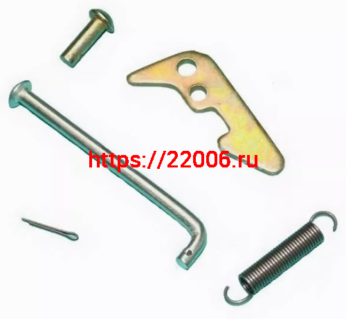 Зацеп седла Иж в сборе (ось, толкатель, пружина, шплинт) Зацеп седла Иж в сборе (ось, толкатель, пружина, шплинт)
