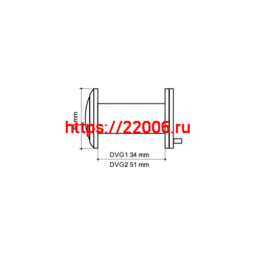 Глазок Armadillo (Армадилло) дверной противопожарный, оптика стекло DV-PRO 1/60-35/BR/HD (DVG1/HD) CP хром фото 3