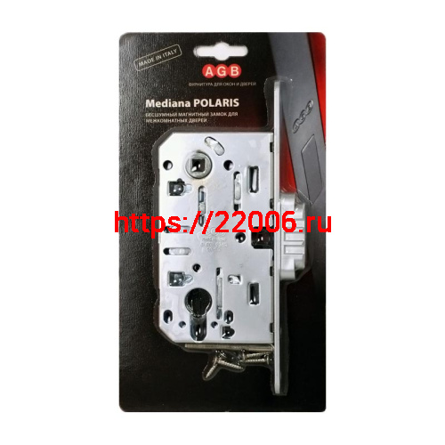 Корпус AGB (АГБ) замка магнит. под цил. MEDIANA POLARIS B06103.50.06.567 с отв. планкой B02402.05 (ник)
