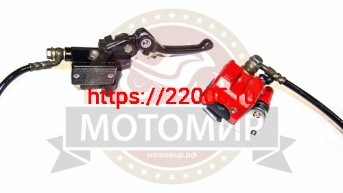 Гидравлика передняя в сборе Fighter125 (тормоз в сборе) посад.43мм,склад.ручка (L-1200mm, 1 поршень) фото 2