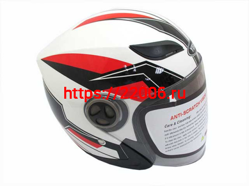 Мотошлем YM-619 Graphics красно-белый (S)