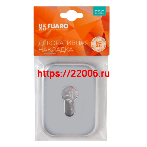 Накладка Fuaro (Фуаро) на цилиндр ESC.C.XL/K.486 (ESC 486-C SQ XL) CP хром (1 шт.) фото 2 Накладка Fuaro (Фуаро) на цилиндр ESC.C.XL/K.486 (ESC 486-C SQ XL) CP хром (1 шт.) фото 2