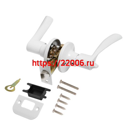 Ручка Punto (Пунто) защелка DK610/BL WH-BK (фик.) белый фото 2 Ручка Punto (Пунто) защелка DK610/BL WH-BK (фик.) белый фото 2