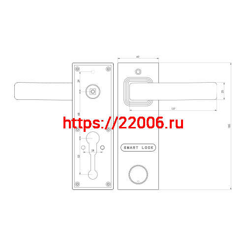 Электронный замок Sanyo D600 Usmart Go DM70 с WiFi, с видеодомофоном, черный фото 2