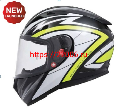 Шлем TVS RACING (Индия) STREET D/V BLACK YELLOW размер M, + пинлок в комплекте, очки Шлем TVS RACING (Индия) STREET D/V BLACK YELLOW размер M, + пинлок в комплекте, очки