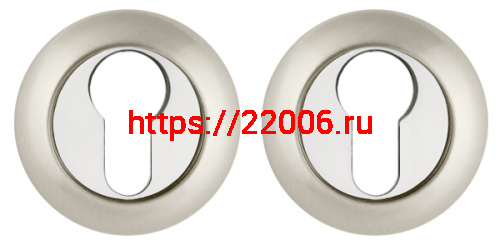 Накладка Ajax (Аякс) под цилиндр ET.R.JR54 (ET JR) SN/CP-3 матовый никель/хром