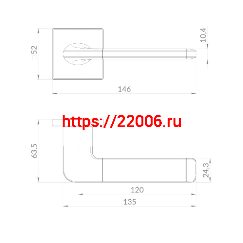 Ручка Punto (Пунто) раздельная K.EST.Q52.AVALON SK BL-24 черный фото 2 Ручка Punto (Пунто) раздельная K.EST.Q52.AVALON SK BL-24 черный фото 2