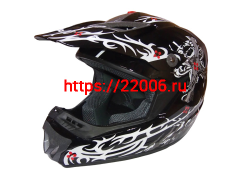 Шлем кроссовый "Safelead" HF-117 NEW черный (B04) размер L Шлем кроссовый "Safelead" HF-117 NEW черный (B04) размер L