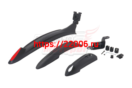 Крылья 24"-26'' для FAT BIKE (пластик) (пара) (щитки) XGNB-067(черные с отражателем)