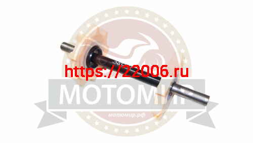 Вал ведомый (направляющий) мотобуксировщика (со звездочками) 380мм Дельта, Белка