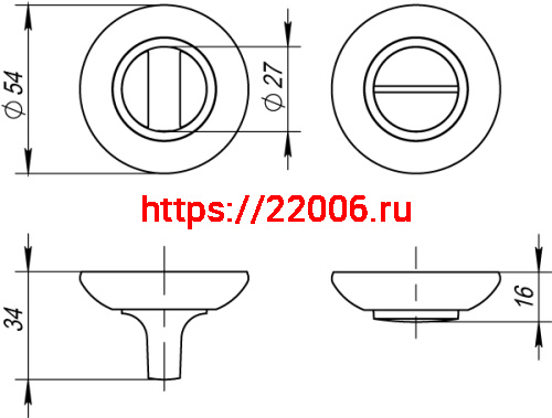 Ручка Fuaro (Фуаро) поворотная BK6.R.RM54 (BK6 RM) AB/GP-7 бронза/золото фото 3 Ручка Fuaro (Фуаро) поворотная BK6.R.RM54 (BK6 RM) AB/GP-7 бронза/золото фото 3