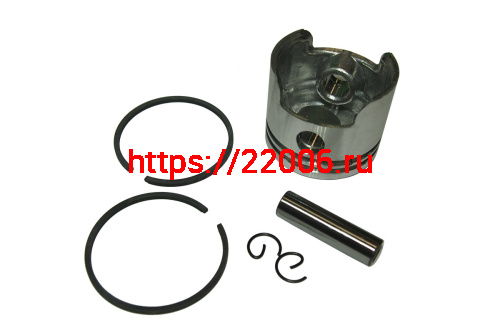Поршень мотокосы FZ 52сс, 44 мм. (кольца, палец d10мм, стопор. кольца)