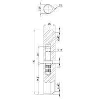 Петля приварная D20x140S B2B (с фаской)