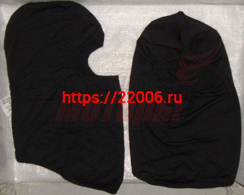 Подшлемник (балаклава) чёрный L-018 (1 широкий вырез для глаз) Подшлемник (балаклава) чёрный L-018 (1 широкий вырез для глаз)