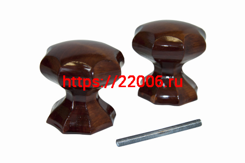 Ручка-кнопка veles (ВЕЛЕС) фигурная Красное дерево
