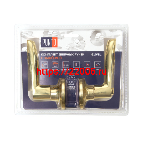 Ручка Punto (Пунто) защелка DK610/BL PB-ET (кл./фик.) золото Ручка Punto (Пунто) защелка DK610/BL PB-ET (кл./фик.) золото