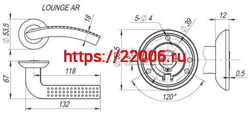 Ручка Fuaro (Фуаро) раздельная R.AR54.LOUNGE (LOUNGE AR) 130mm AB/GP-7 бронза/золото фото 2 Ручка Fuaro (Фуаро) раздельная R.AR54.LOUNGE (LOUNGE AR) 130mm AB/GP-7 бронза/золото фото 2