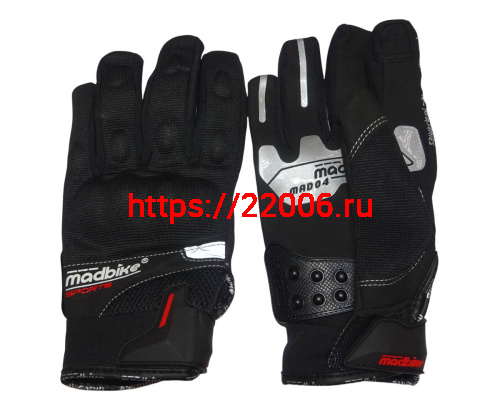 Перчатки MADBIKE-04, текстиль, защитные вставки фото 2 Перчатки MADBIKE-04, текстиль, защитные вставки фото 2