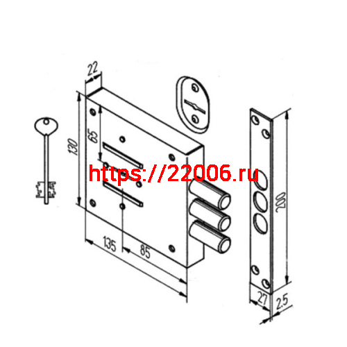Замок kerberos (KERBEROS) накладной сувальдный 110.11.003, 3 кл. фото 2 Замок kerberos (KERBEROS) накладной сувальдный 110.11.003, 3 кл. фото 2