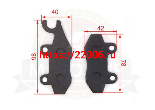 Колодки тормозные дисковые перед. ROADSTER RA1 (НАБОР) Колодки тормозные дисковые перед. ROADSTER RA1 (НАБОР)