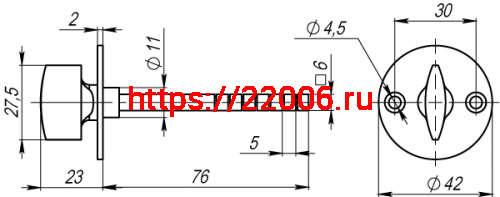 Ручка Armadillo (Армадилло) поворотная SB-30/6-GP-2 (золото) фото 2 Ручка Armadillo (Армадилло) поворотная SB-30/6-GP-2 (золото) фото 2